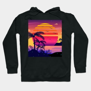 Fiery Sunset Synthwave Hoodie